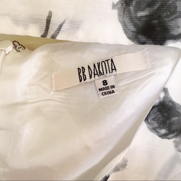 BB Dakota Cutout Sundress Watercolor Print Shift 8 - Picture 4 of 6